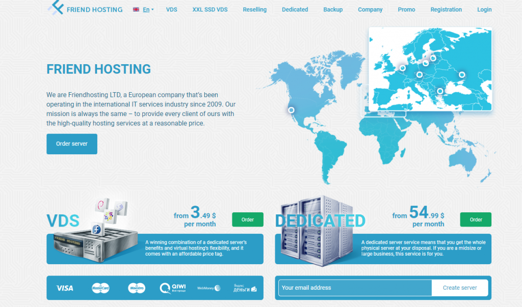 Friendhosting：$1.75起/首付5折/<a href=