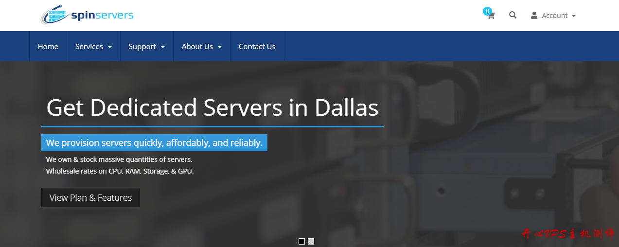 spinservers:/月-2*E5-2630Lv2/64GB/2*800G SSD/10TB(10Gbps)/达拉斯 spinservers:$89/月-2*E5-2630Lv2/64GB/2*800G SSD/10TB(10Gbps)/达拉斯