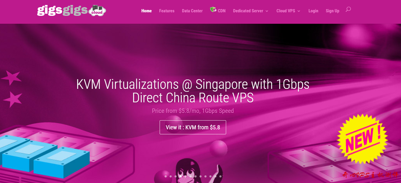 智商税-GigsGigsCloud：马来西亚VPS/1核/512M内存/15G SSD/400G流量/30M端口/月付$6.8/大陆优化线路/个人向/适合做站