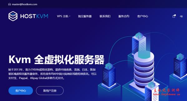 Hostkvm：2核/4G/40G SSD/5Mbps/香港CN2/$8.16月付，测评数据