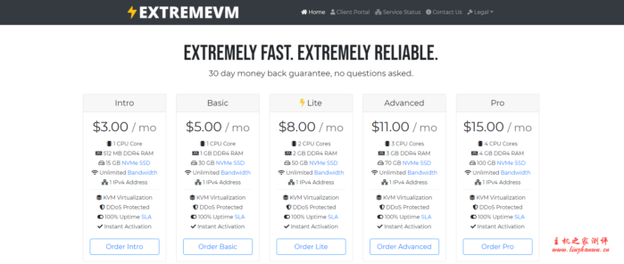 Extremevm：$15/年/512MB内存/10GB NVMe空间/不限流量/1Gbps端口/KVM/DDOS/俄勒冈