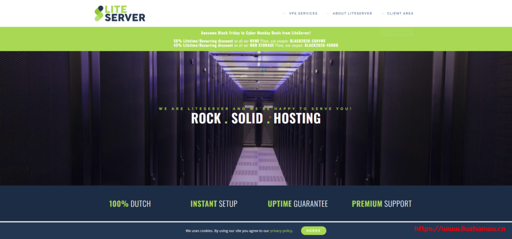 【黑五】LiteServer:€2.5/月/2核/2GB内存/40GB NVME空间/10TB流量/1Gbps端口/KVM/荷兰
