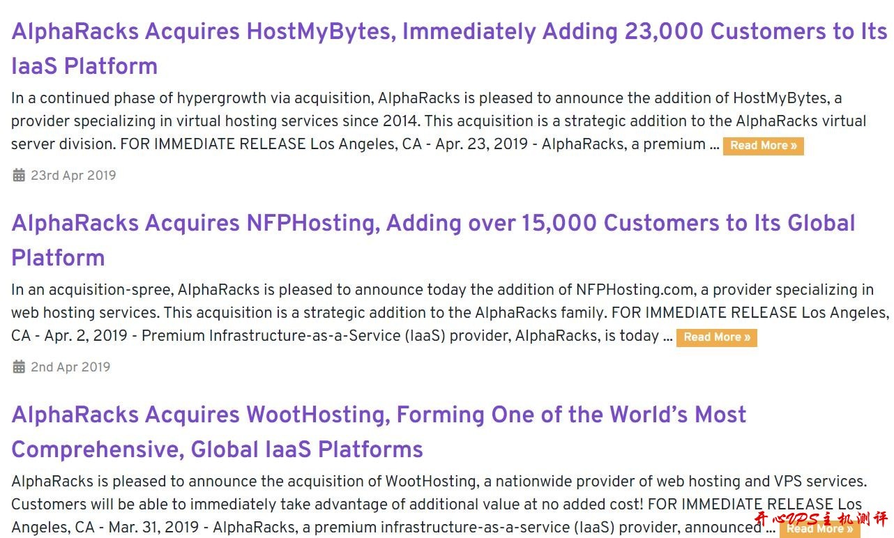 AlphaRacks：已合并WootHosting、NFPHosting、HostMyBytes