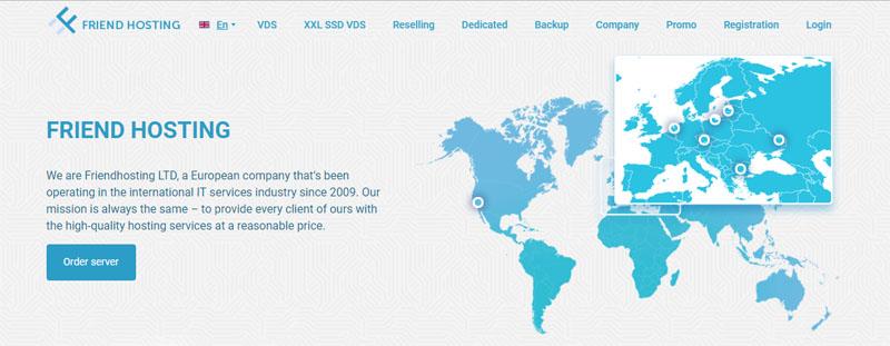 #便宜#friendhosting:VPS和虚拟主机全场45折,1核/512M/不限流量年付€14.5,多国机房