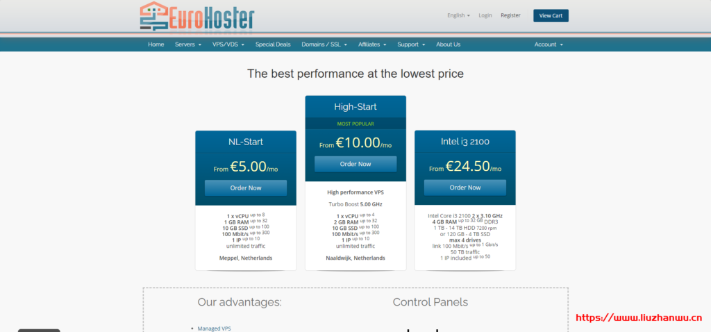 EuroHoster:E-2146G/32G/2*480G SSD/50T流量/1Gbps/8IP/西班牙马德里/月付$148