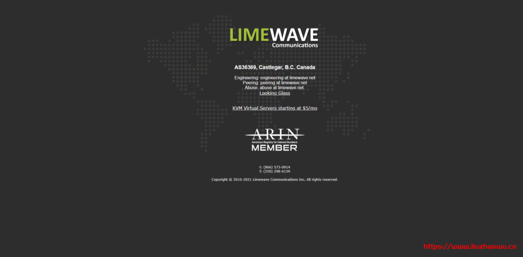 Limewave:$15/年/1GB内存/60GB空间/500GB流量/1Gbps端口/2 IPs/KVM/加拿大