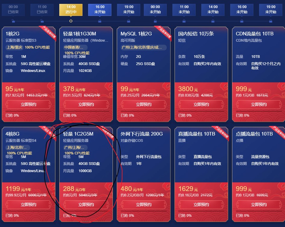 腾讯云:2021新春采购节,爆款产品特惠,助力企业上云,288元/3年/2核/4GB内存/80GB SSD空间/1.2TB流量/6Mbps端口/KVM/广州/北京/上海/成都