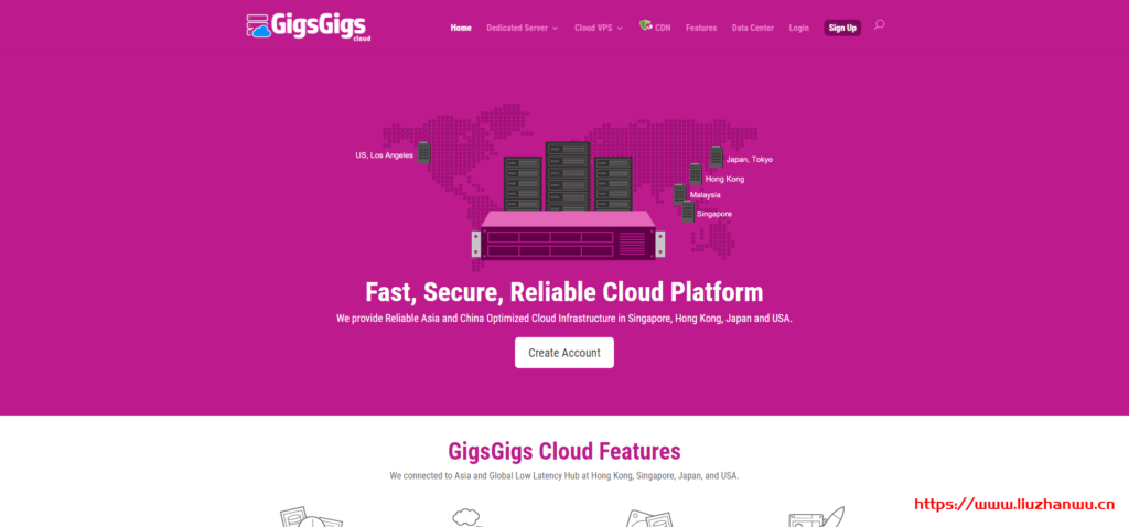gigsgigscloud：$12/月，美国VPS，电信和移动走cn2 gia+联通走as9929，1Gbps带宽，免费快照
