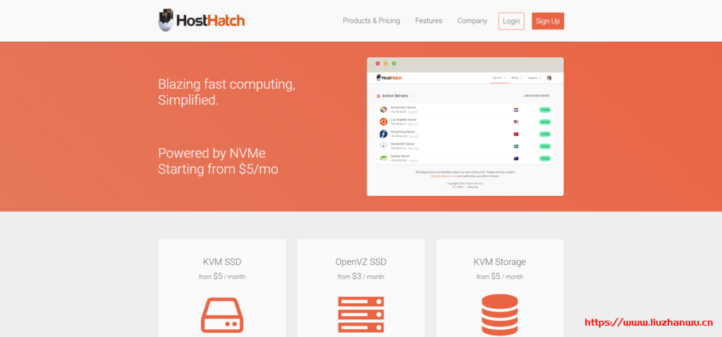 HostHatch：$80/2年/4GB内存/2TB空间/6TB流量/1Gbps端口/KVM/洛杉矶