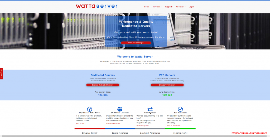 WattaServer:$24/年/1GB内存/10GB SSD空间/1TB流量/1Gbps端口/DDOS/KVM/西雅图/芝加哥/达拉斯
