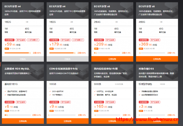 #做站推荐#阿里云618:1核/2G/1Mbps/179三年+1核/1G云数据库/6.18每年