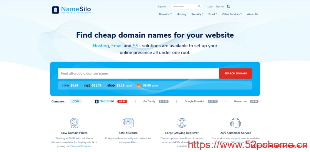【NameSilo】注册局[Verisign]宣布.com域名自2021年9月1日起涨价，可在此之前按现有价格续费最多十年