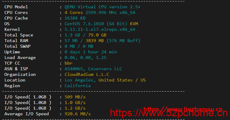 cloudpowerall:洛杉矶回程100M AS9929线路,月付4..99刀,简单测评