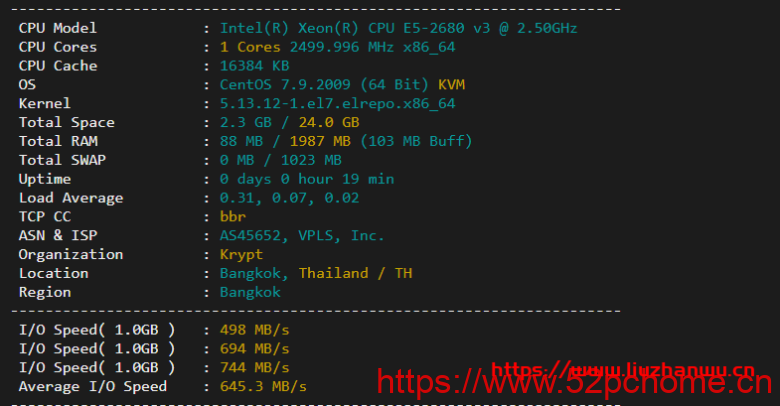ion cloud：新加坡数据中心CN2 GIA网络云服务器简单测评
