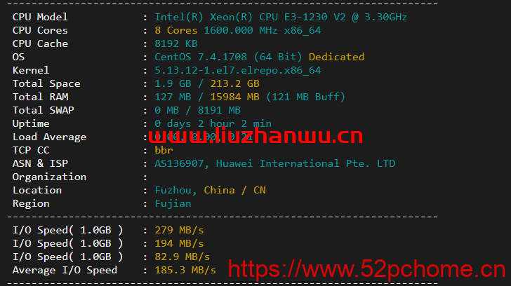 数脉科技：香港华为云专线，月付315元，附简单测评