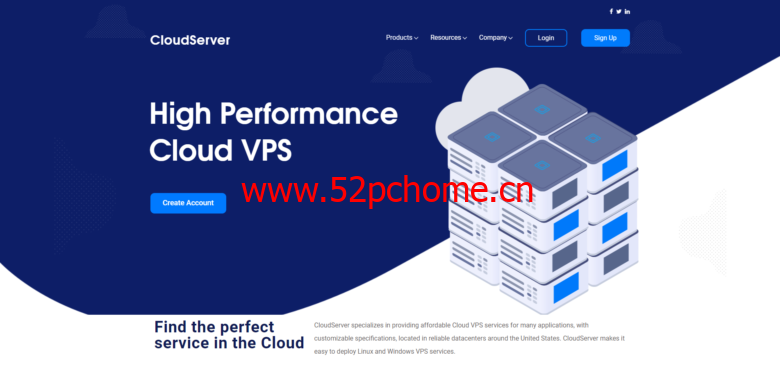 CloudServer:$4/月KVM-2GB/50GB/5TB/三个数据中心