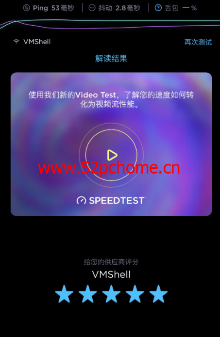 VMShell公司ASN：147002正式SpeedTest生效香港CMI线路VPS,即将增加G口美国163线路，年付比月付贵一倍！