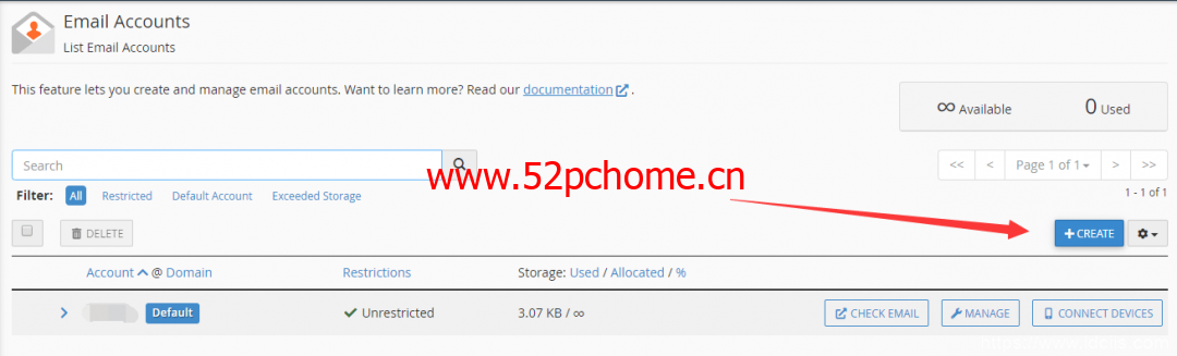 CREATE-AN-EMAIL-ACCOUNT ChemiCloud:cPanel主机/国外主机/外贸主机月付3.95USD/附WordPress建站使用教程