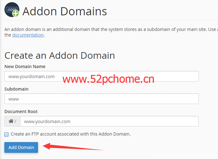 create-new-domain ChemiCloud:cPanel主机/国外主机/外贸主机月付3.95USD/附WordPress建站使用教程