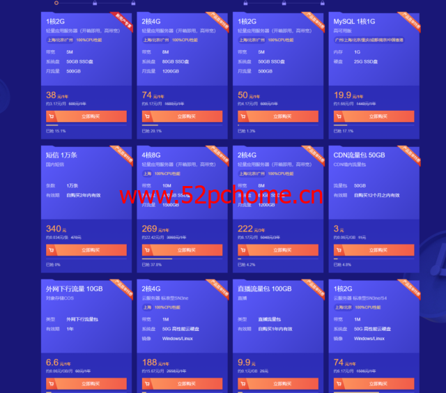 腾讯云:热门云产品首单特惠秒杀,1核2G轻量应用云服务器首年38元