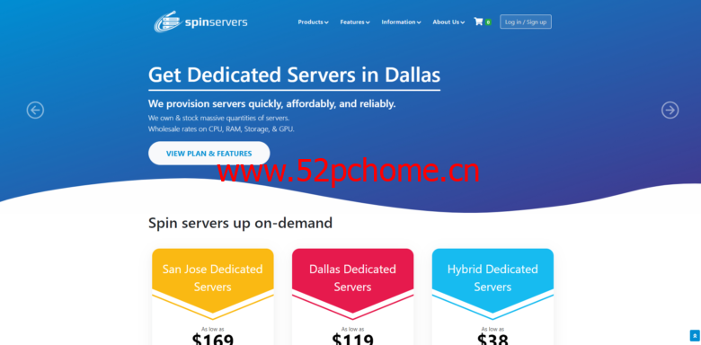 spinservers：美国高配服务器$79/月起，10Gbps带宽,支持支付宝/微信
